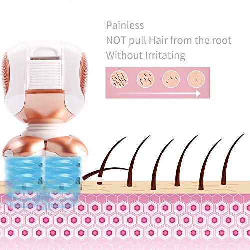 MOOKOO Flawlessly Women's Painless Hair Remover for Leg Women Epilator Hair Removal Electric Shaver for Women—As Seen On TV - Thumbnail 4