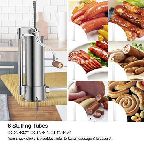 Goplus 10 Lbs/6L Vertical Sausage Stuffer Maker Stainless Steel Meat