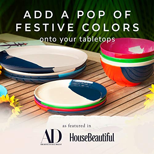 Melamine Side Plates Set of 4, Chip and BreakResistant, Durable Salad