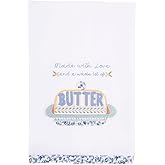 Glory Haus Butter Hand Towels - Love & Butter Handmade Tea Towels, Charming Kitchen Decor, 19" x 25"