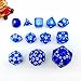 Bescon Fifty-Sided Die, 50 Sided Cube, 50 Sides Dice, 50-Sided D50 30mm Large Gaming Dice - Blue Opaque Color with White Numbers