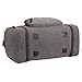 Ulgoo Travel Duffel Bag Canvas Bag Leather Weekend Bag Overnight (Grey)