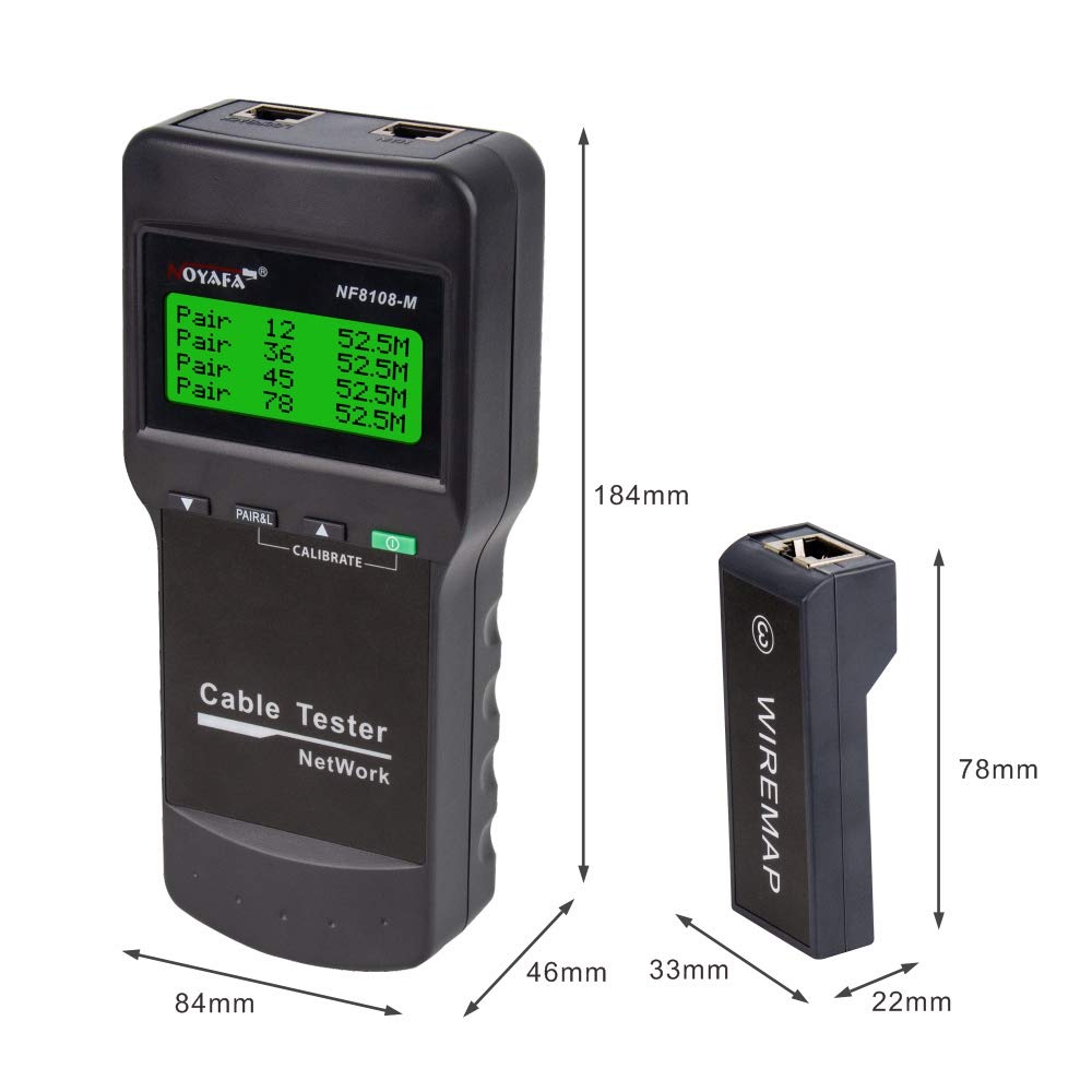 Noyafa D3IN0016 NF-8108-M Cable Wire Fault Finder with 8 Far-end Passive Test Jacks