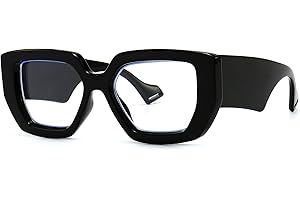 Breaksun Thick Frame Blue Light Glasses for Women Men Fashion Oversized Square Computer Gaming Eyeglasses