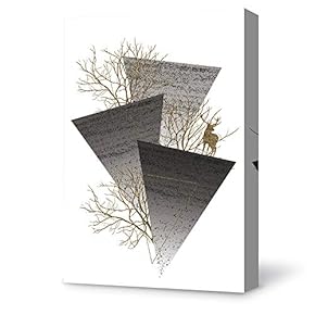 Canvas Wall Art for Living Room,Bedroom Home Artwork Paintings Geometry Ready to Hang - 12x18 inches