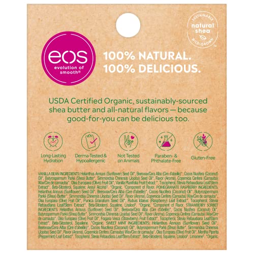 eos USDA Organic Lip Balm Variety Pack Lip Care to Nourish Dry Lips