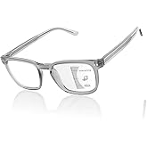 DEHOTRE Progressive Multifocus Reading Glasses for Men No Line Bifocal Transition Readers with Metal Core Wire
