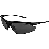 Epoch Eyewear Cadence Sport Sunglasses with Black Frame and Polarized Super-Hydrophobic Smoke Lens