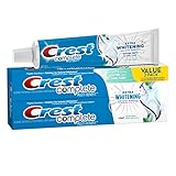 Crest Complete Multi-Benefit Extra Whitening Tartar Protection Clean Mint Flavor Toothpaste Twin Pack 12.4 Oz, Pack of 3 (6 Tubes Total)