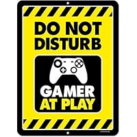XCVBN CWSY Tin Metal Sign Gaming Room, Do Not Disturb Gamer at Play Home Decoration Thanksgiving Christmas Wall Art 8x12 inches