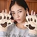 Arshiner Women Cat Bear Paw Claw Soft Winter Gloves