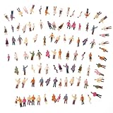 KINGZER 100pcs N Scale Painted Model Train Park Street Passenger People (1:150)