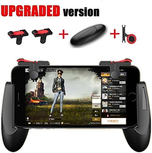 Mobile Game Controller [Upgrade Version] - WeeDee Fortnite PUBG Mobile Controller with Gaming Trigger,Gaming Grip and Gaming Joysticks for 4.5-6.5inch Android iOS Phones