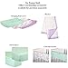 The Peanut Shell Pink and Purple Floral and Mint Dot 3 Piece Crib Bedding