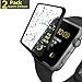 [2-Pack] Apple Watch serie 4 44MM Screen Protector, Huaiun [9H Hardness] [Anti-Scratches] [Anti-Fingerprint] Tempered Glass Screen Protector Film Compatible Watch serie 4 44MM [Black]