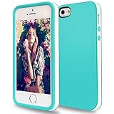 iPhone 5s Case,iPhone SE Case,iPhone 5 Case,by Ailun,Shock-Absorption Bumper,Anti-Scratch,Fingerprint&Oil Stain Shell Soft Dual Color TPU Back Cover[WhiteGreen]