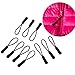 50pcs Zipper Pulls Durable Zipper Tab Nylon Cord Pulls Zipper Tag Zipper Extension Replacement for Backpack , Luggage , Purses, Handbags or Jackets (Black)