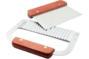 PEICEES 2pcs Stainless Steel Wavy & Straight Soap Mold Loaf Cake Cutter Cutting Tools set