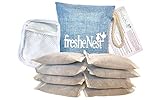 All-Natural Air Purifier & Diaper Pail Deodorizer, Home & Nursery Odor Eliminator: 1 Adhesive Holder, 1 Linen Bag & 8 Bamboo Charcoal Carbon Filters (Use in Dekor, Diaper Genie, & other pails)