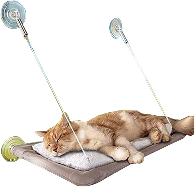 WanYangg Cat Hammocks Window,Durable Suction Cup Cat Bed Safety Window Seat Holds Up 20kg 