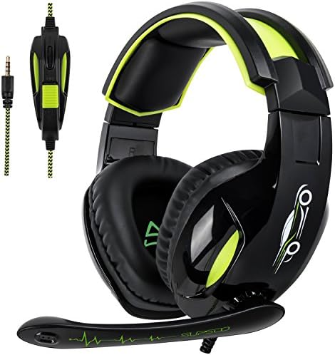 Gaming Headset for Xbox One Controller, PS4, SADES Stereo PC Gaming Headset with Mic, Noise Cancelling Over Ear Gaming Headphones with Soft Memory Earmuffs for Laptop Mac Nintendo Switch Games
