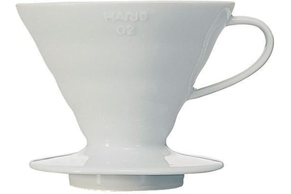 Hario V60 Ceramic Coffee Dripper, Size 02, White