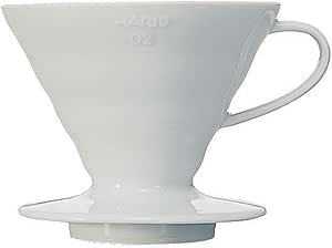 Amazon.com: Hario V60 - Cafetera de cerámica para verter sobre cono (tamaño  02), color blanco : Hogar y Cocina