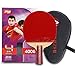 DHS 4-Star 4006 Pen Hold Premium Table Tennis Racket Ping Pong Paddle Blade Inverted Rubber with Carry Case