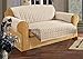 Elegance Linen Quilted Slip Cover Water-Absorbent Furniture Protector for Sofa, Natural