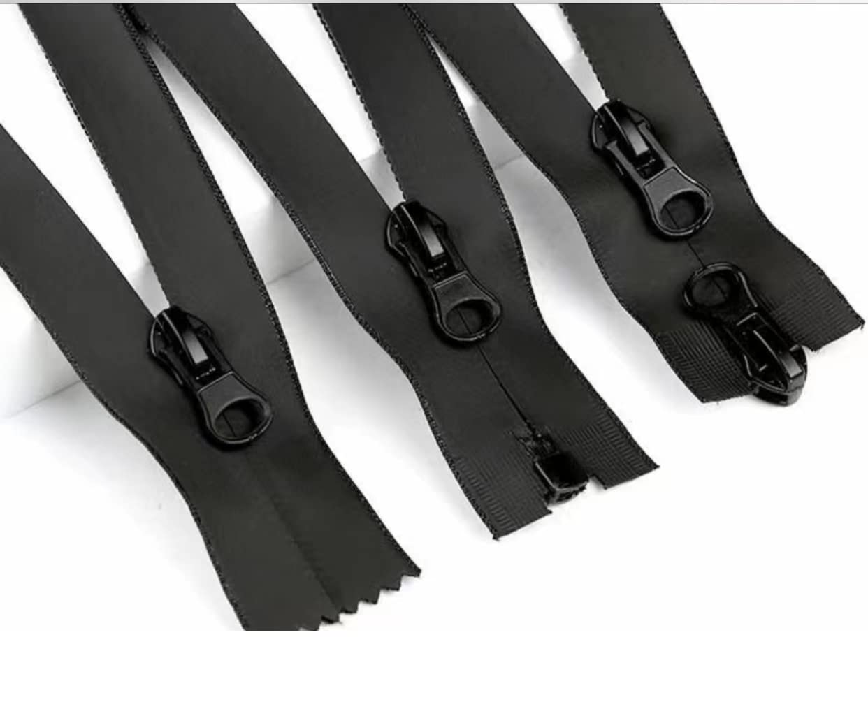 2 Pcs Black 5# Zipper Waterproof Neoprene Zipper Thick Heavy Duty Sewing on Clothes Dress Sewing Black (60cm 332)