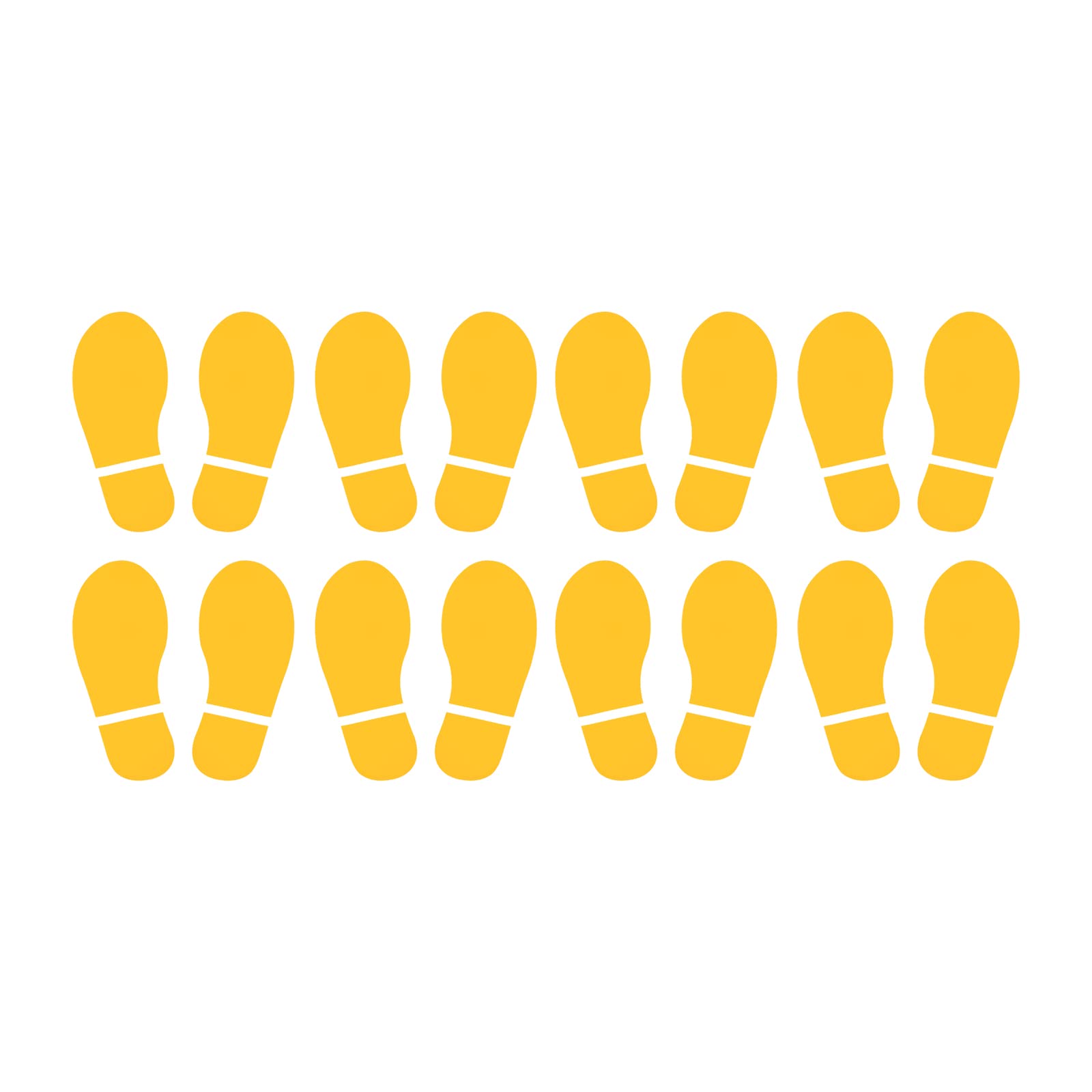 PATIKIL 6x2.5" Footprint Sticker, 8 Pairs PVC Shoes Floor Decal Sign for Class Decor Stair Guide, Yellow โ image 1