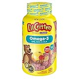 L'il Critters Omega-3 Gummy Fish with DHA, 120-Count Bottles (Pack of 3)