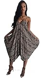 Kearia Women V-neck Boho Spaghetti Strap Harem Jumpsuit Romper Beach Playsuit Pants