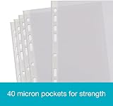 SUMMIT Punched Pockets A4 Clear Sleeves 200 Pack Reinforced Spine Multi-Hole view 7