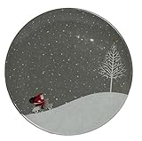 Melange 6-Piece 100% Melamine Salad Plate Set (Santa Comes Home Collection ) | Shatter-Proof and Chip-Resistant Melamine Salad Plates