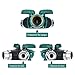 YUELIFE 2 Way Garden Hose Valve, Garden Hose Faucet Splitter with Bolted & Threaded Metal Body and 2 Repalceable Washers for Easy Garden Life-Green (2 Way Garden Hose Shut Off Valve)