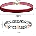 22 PCS Choker Necklace Set with Tattoo Henna Choker Necklaces Ribbon Collar for Girls and Women