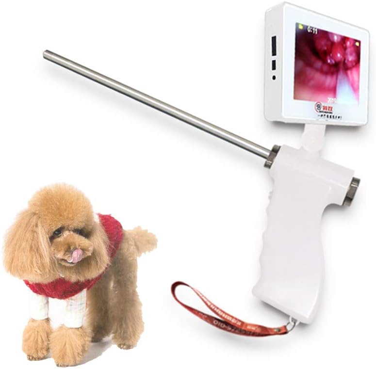 HJJH Dog Artificial Insemination Device, Artificial Insemination Fertilization Continuous Ejaculator Injection Syringe Gun with Screen Rotation, 5 Million Pixels Display, Ultra Clear Screen