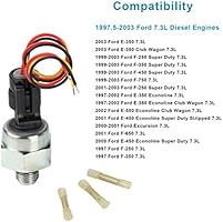 Ford 7 3 Icp Sensor With Pigtail Connector Fits 1997 2003 Ford 7 3l Diesel Engines Powerstroke Injection Control Pressure Sensor