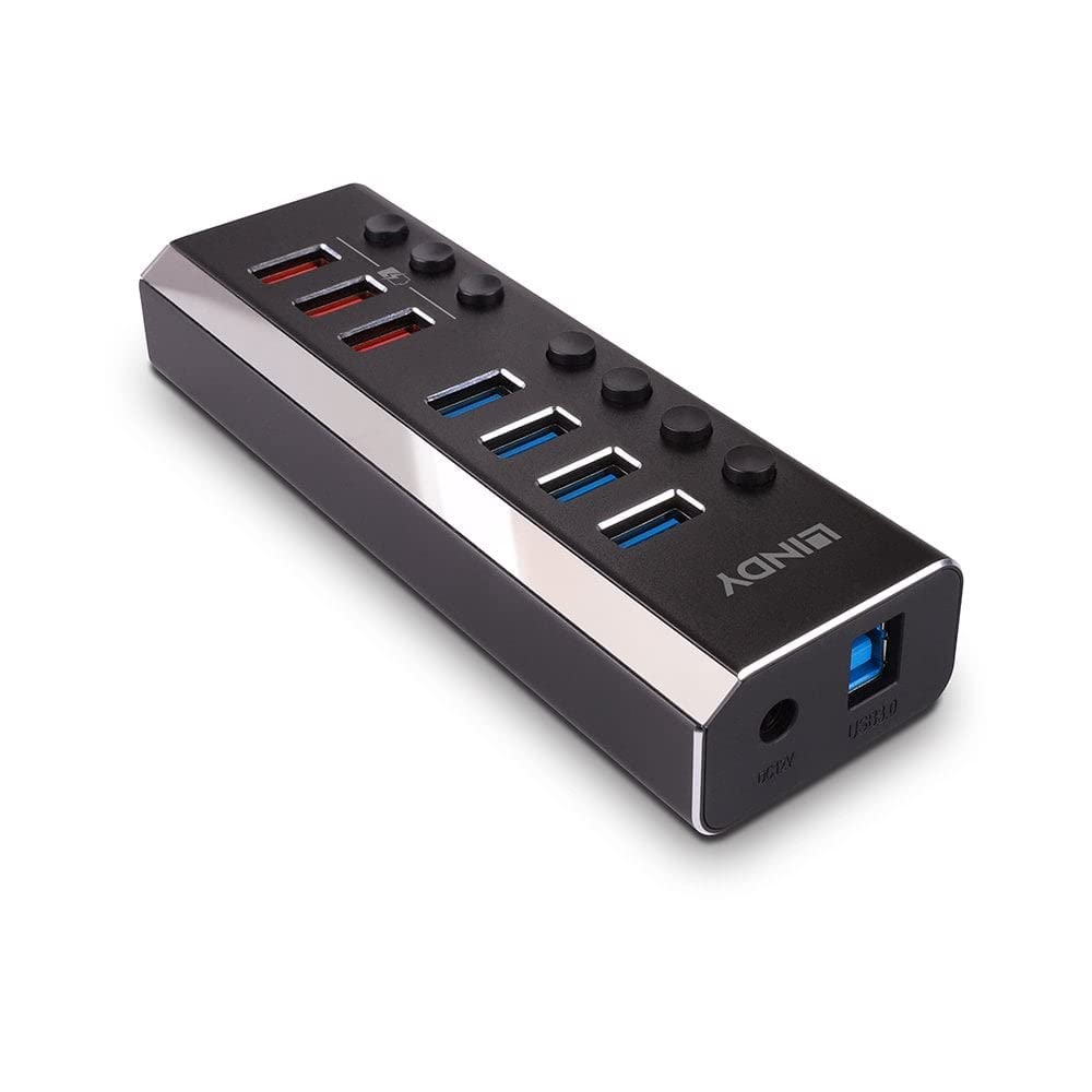 Lindy 4 Port USB 3.0 Hub with 3 Quick Charge Ports