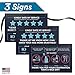 Rating Tip Accessories Driver Sign - (SET OF 3 Signs - NOT Double Sided) - 4