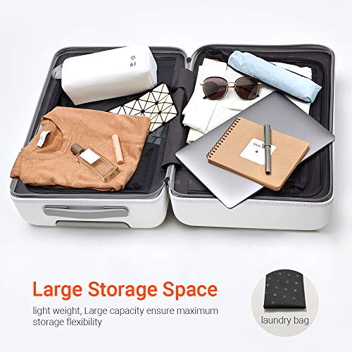 Carry on Luggage 22x14x9 with Spinner Wheels, 100 PC Hardside