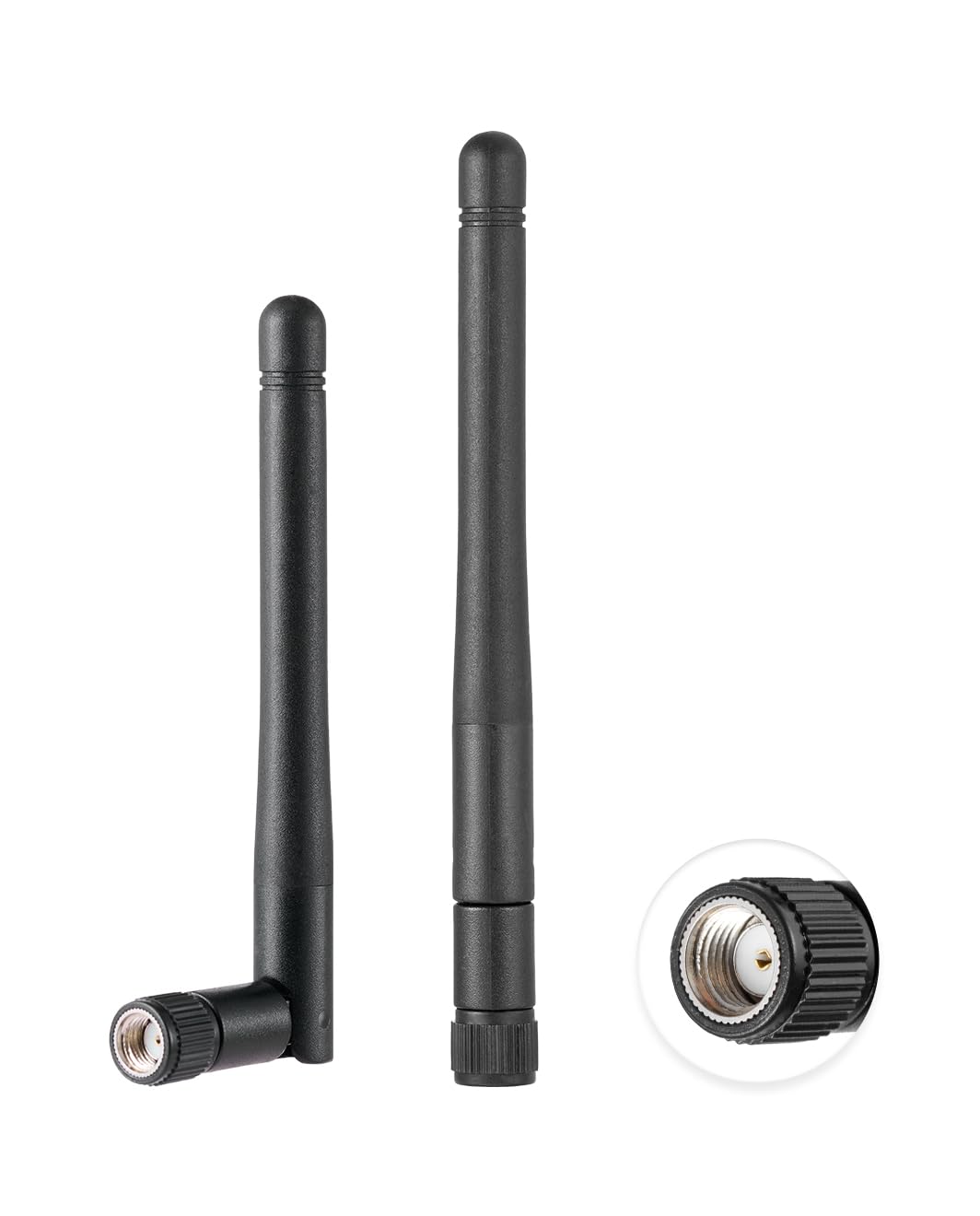 Vecys 2PCS Dual Band WiFi Antenna 2.4GHz 5GHz 5.8GHz 1.5dBi MIMO RP-SMA Male Antenna for WiFi Router Wireless LAN Card PCIe Card Router Video Surveillance Monitor