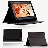 iDeaUSA 7 inch Tablet Cover Portfolio Protective Leather Case Universal Folding Stand Case Cover for 7 inch Android Tablet PC (Black)