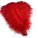 Shekyeon Red18-20inch 45-50cm Ostrich Feather Wedding Table Decoration Party Festival Supplies Pack of 5  primary