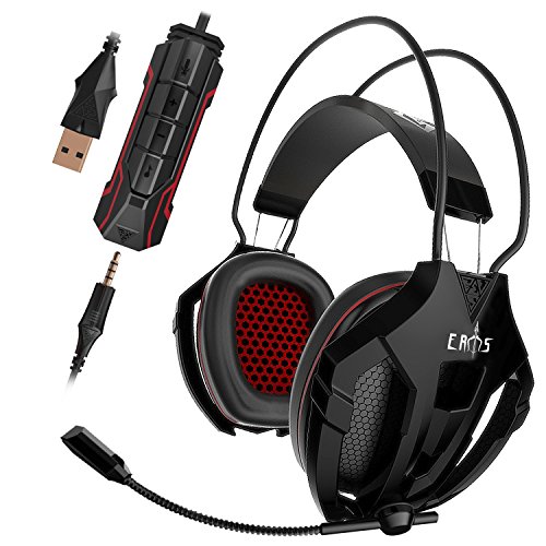 GAMDIAS EROS V2 Gaming Headset for PS4,Xbox One,PC 3.5mm with USB Extension with Virtual Surround Sound 7.1, with 50mm Speaker,Smart Remote Control with uni-Directional Microphone (GHS3200U)