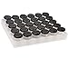 STARSIDE 30 pack 1.5 oz 50ml Mini Clear Glass Jam Jars for Jam, Honey,candies，Baby Foods, DIY Magnetic Spice Jars（Comes with black lids）
