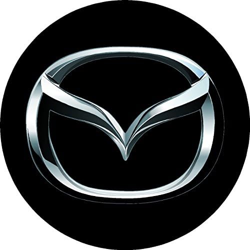 eye2dye Mazda Black Replacement Decal Sticker 6 Piece Set (55mm)
