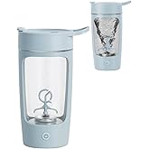 Electric Protein Shaker Bottle, | Tritan | Bpa Free| Blender Bottles 22oz Rechargeable Vortex Portable Mixer, Self Stirring Cup, Auto Mixing Mug For Coffee(Blue)