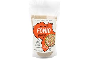 YOLÉLÉ Yolele Premium Precooked Fonio African Supergrain Ancient Grains Gluten-Free Non GMO Organic Fonio Grain Vegan Protein High Fiber Super Food Keto Paleo-Friendly Rice Alternative 2.25 lb Bag